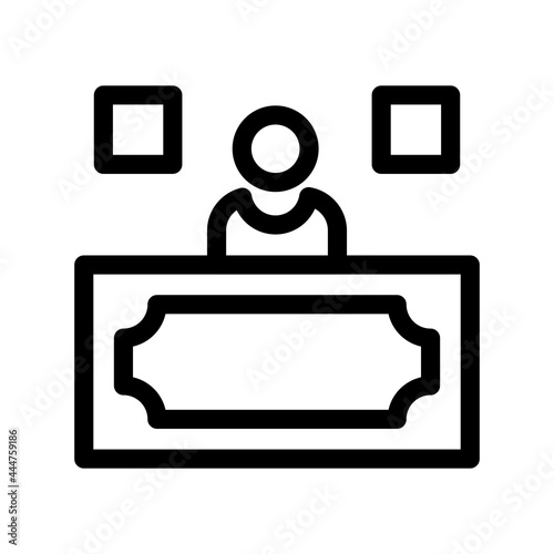 Reception Outline Vector Icon Design
