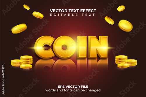 gold coins drop with editable text effect