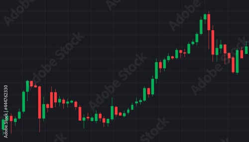 Candlestick trading graph isolated on png or transparent  background, investing stocks market,buy and sell sign candlestick, vector illustration