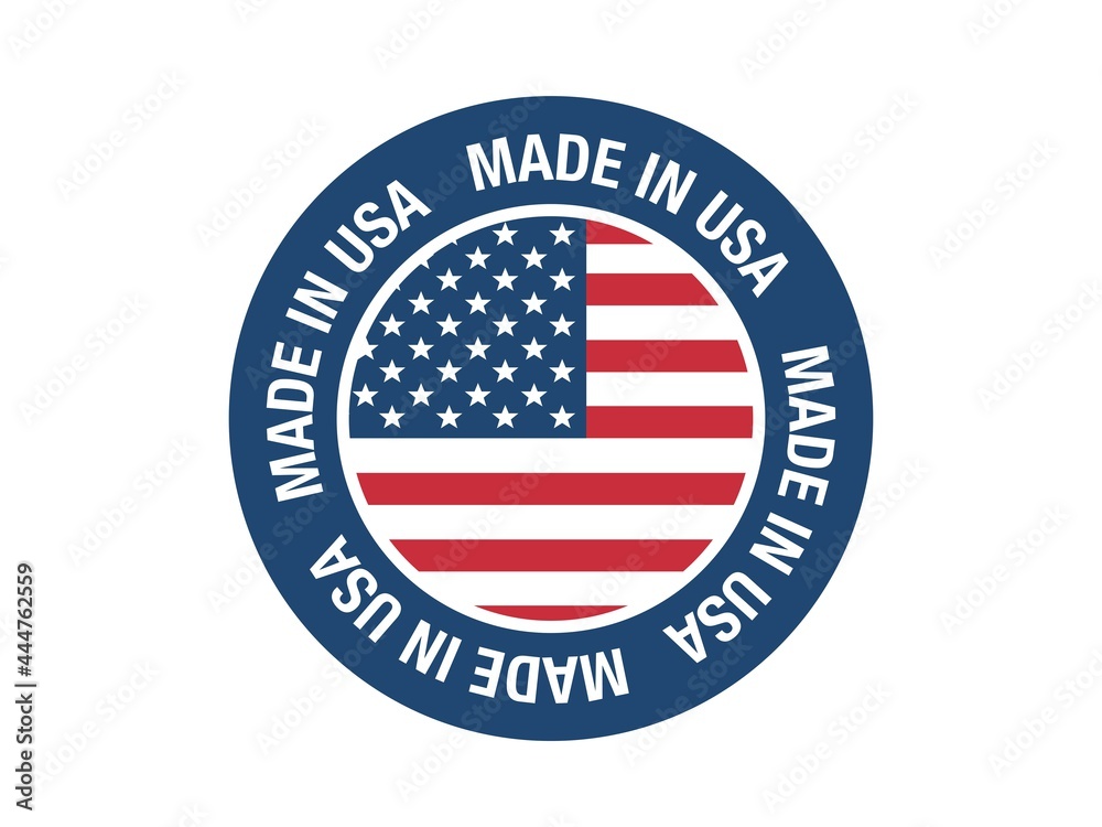 Made in Usa sign. Made in USA sticker in circle. Vector Made in USA logo. Made in Usa sign. Made in USA sticker in circle. Vector Made in USA logo.
