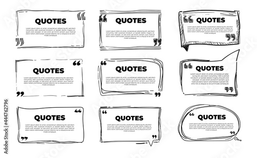 set of Quotes Element Template for Poster