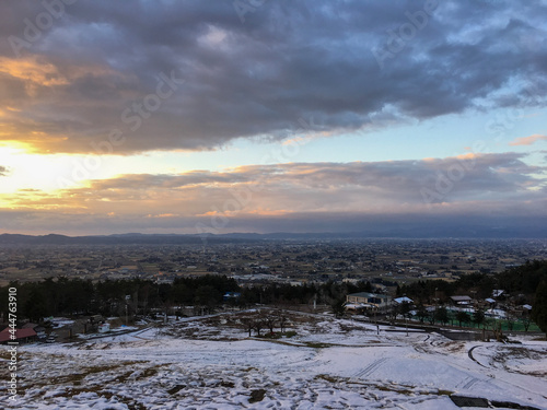 sunset in the mountain