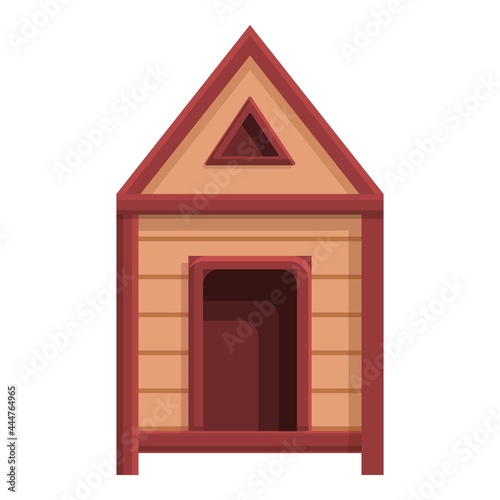 Puppy dog kennel icon cartoon vector. Pet house. Puppy dog home