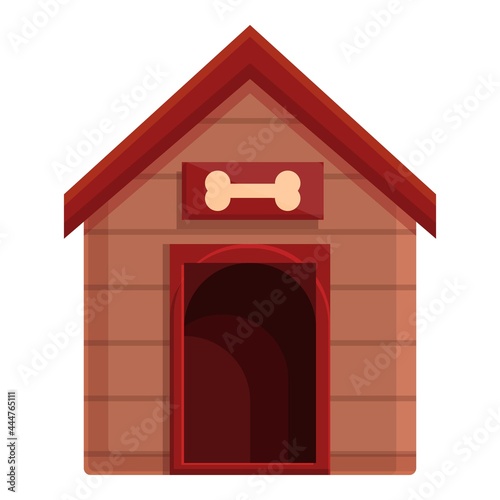 Doghouse icon cartoon vector. Dog kennel house. Pet puppy home