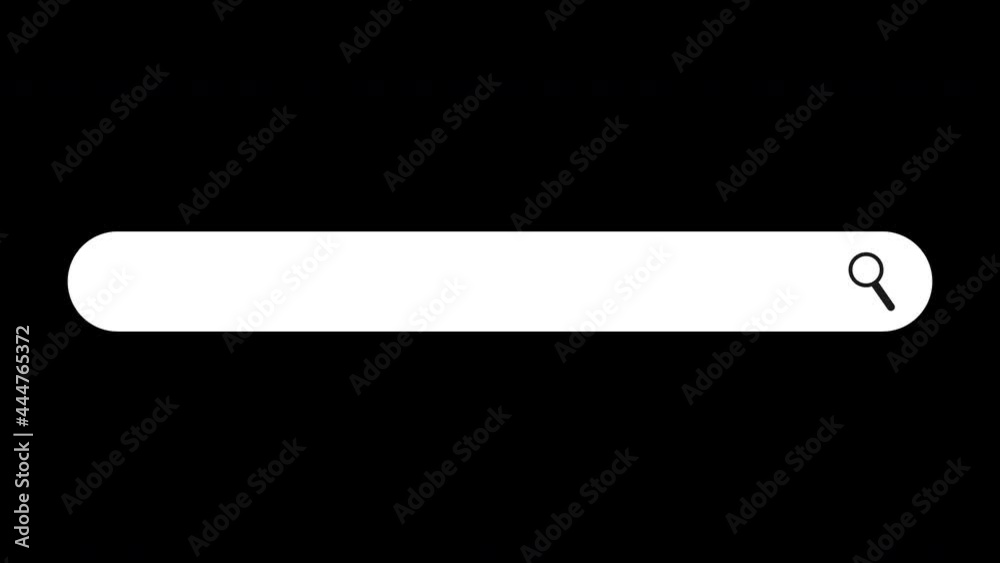 Alpha channel Search button. Hand cursor click 4k animation vector footage