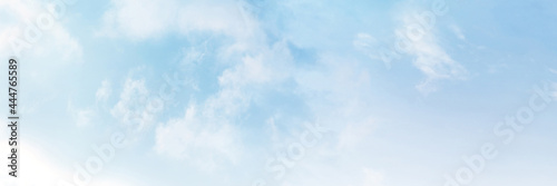 Blue sky with white cloud. The summer heaven is colorful clearing day Good weather and beautiful nature in the morning.