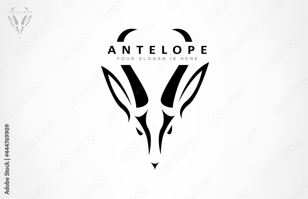 antelope logo vector. animal design. antelope logo vector. animal design.