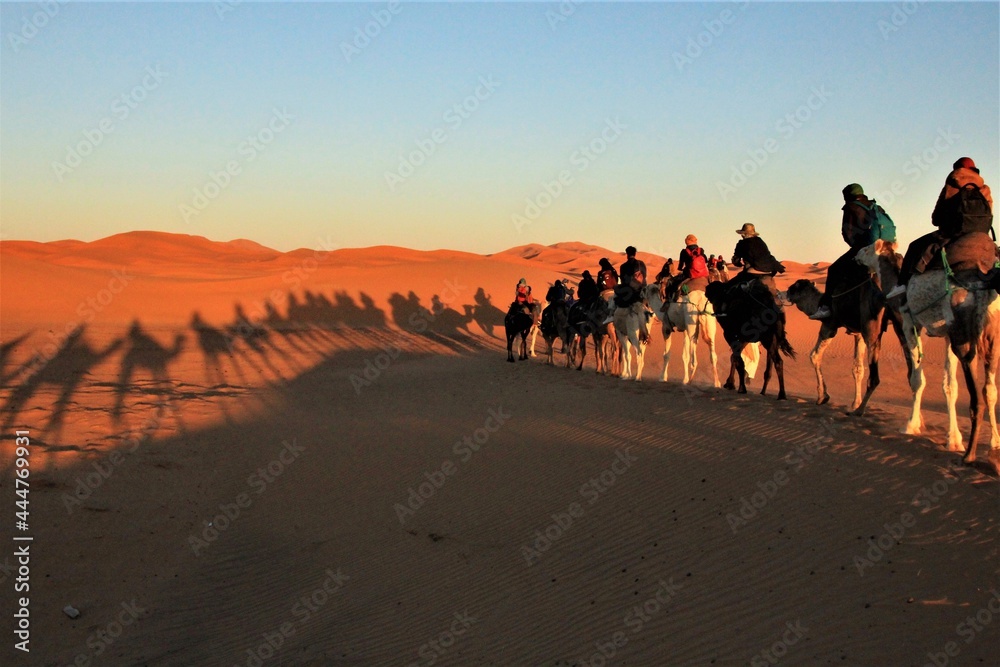 Fototapeta premium ¨Expedition for a night in the desert of Merzouga¨ Morocco 