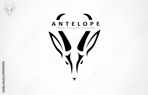 antelope logo vector. animal design.