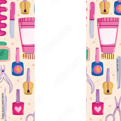 manicure cartoon banner