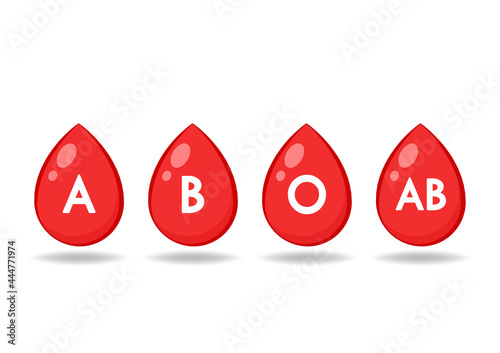 Blood type or blood group vector illustration. Blood cartoon vector.