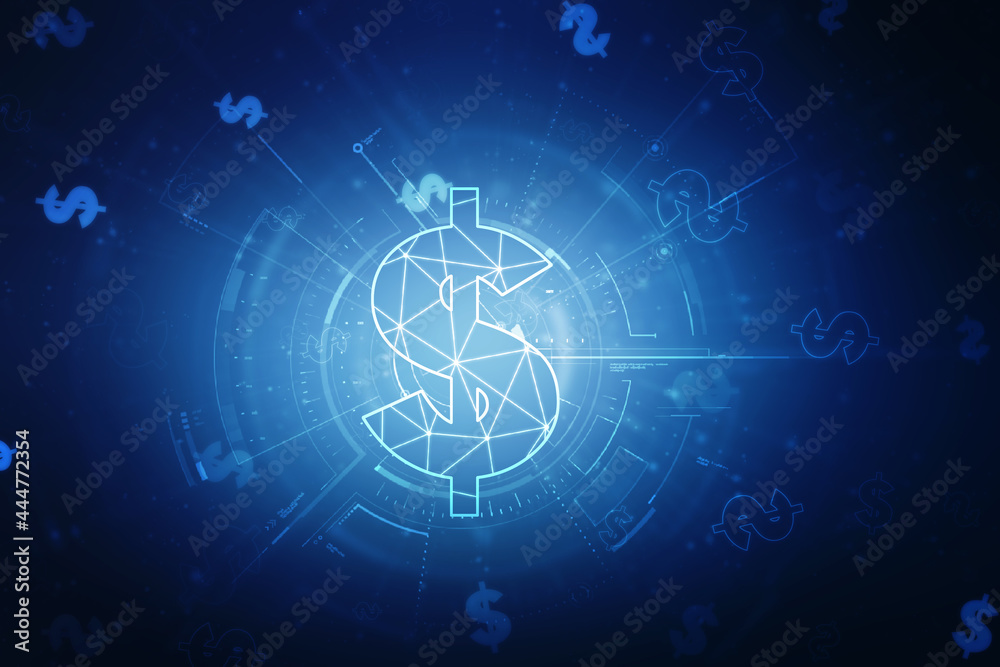 Obraz premium 2d rendering usd Dollar symbol 