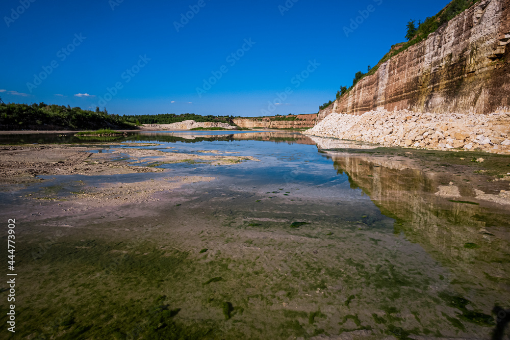 Obraz premium Abandoned stone quarry in Russia