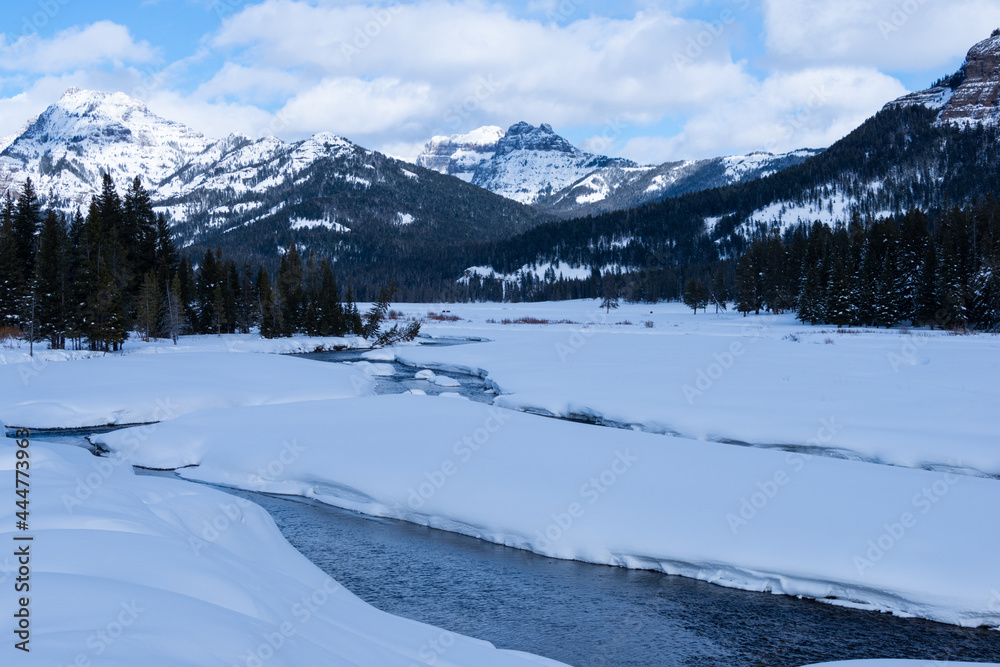 Winter Day At Lamar Valley Yellowstone National Park Winter Day At Lamar Valley Yellowstone National Park