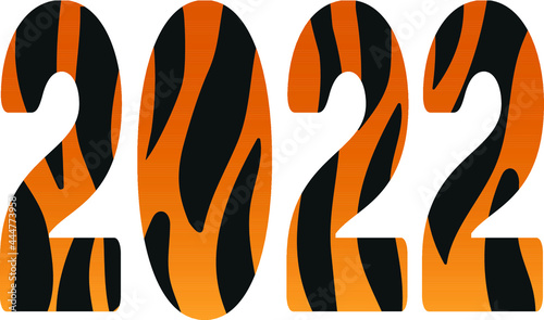 Stock vector 2022 New Year tiger skin background