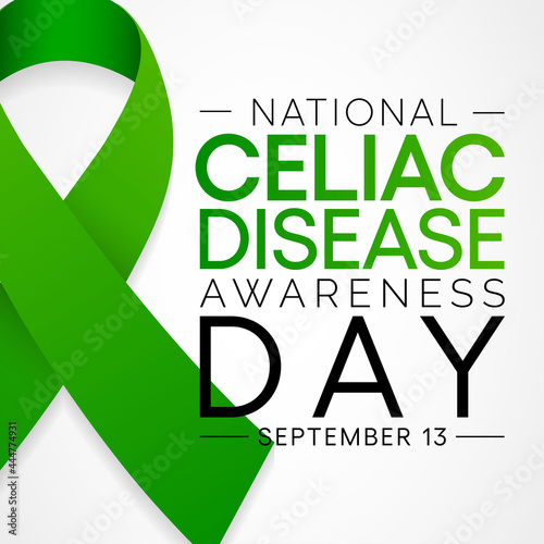National Celiac Disease awareness day is observed every year on September 13, it is an immune reaction to eating gluten, a protein found in wheat, barley and rye. Vector illustration