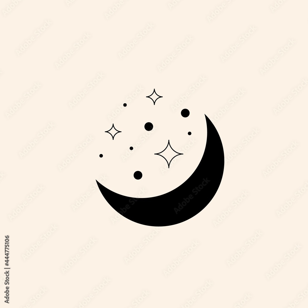 Simple Cresent Moon Design Simple Crescent Moon And Star Tattoo