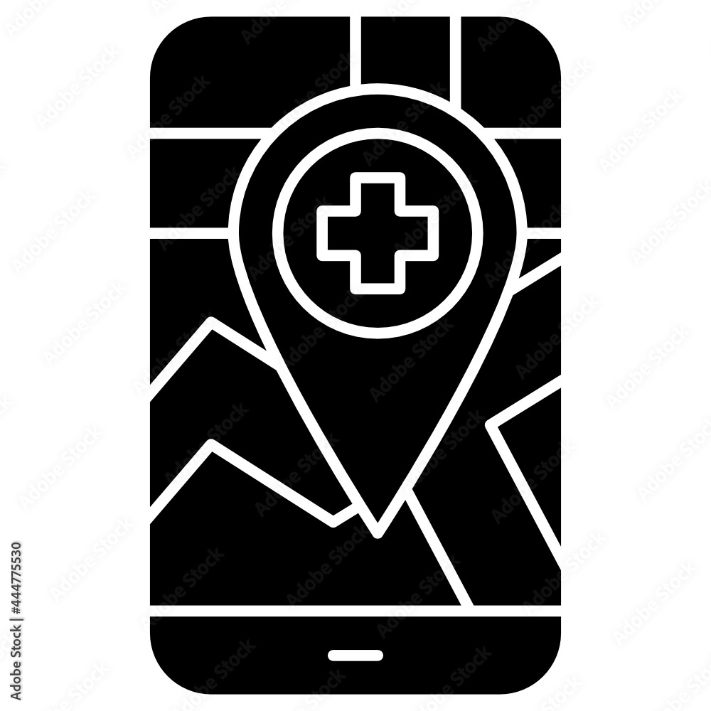 Fototapeta premium location solid icon