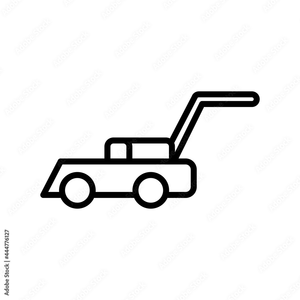 Lawnmower Linear Vector Icon Design