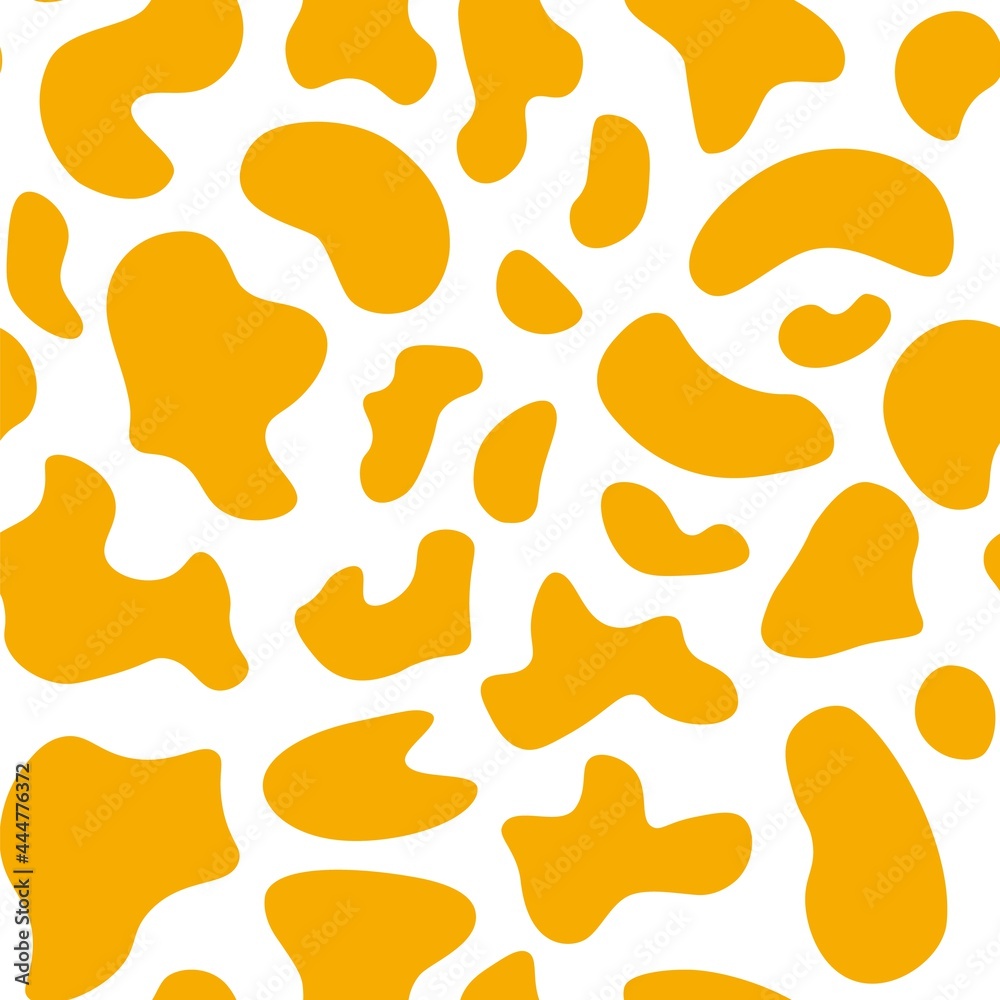 Cow print seamless pattern. Abstract background with irregular shapes,  animal skin texture for fabric, wallpaper. Vector illustration Stock Vector  | Adobe Stock