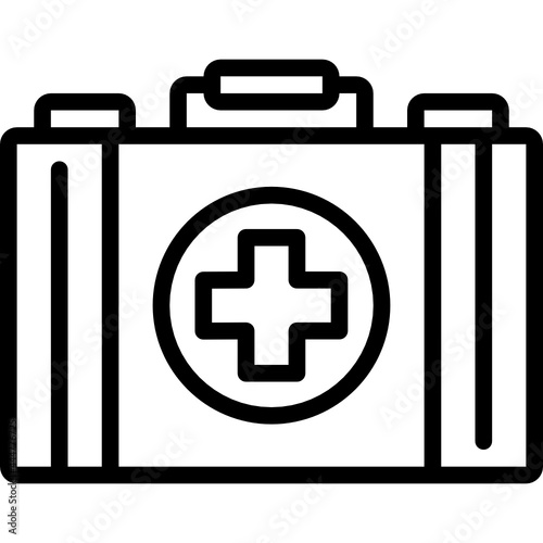 first aid kit line icon