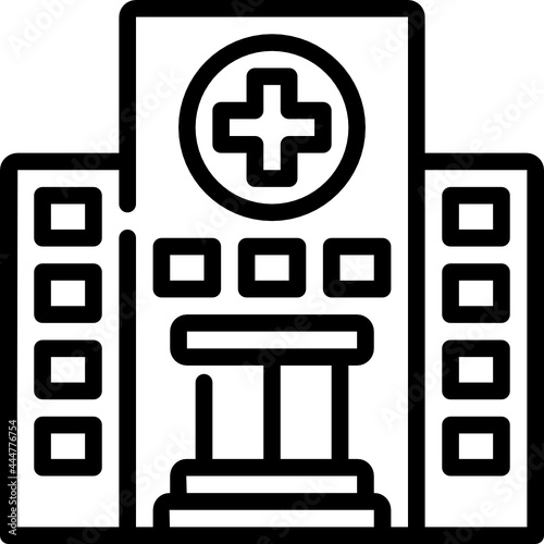 hospital line icon