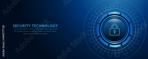 Technology security, network and data security protection background design.