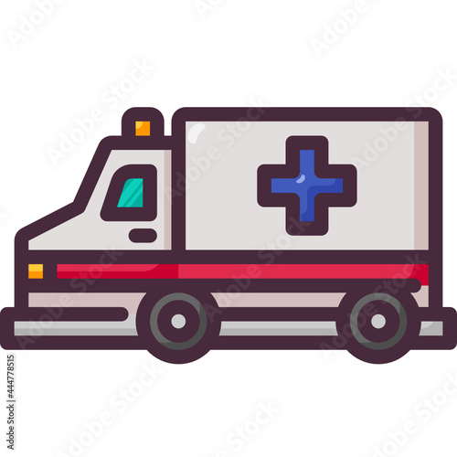 ambulance line icon