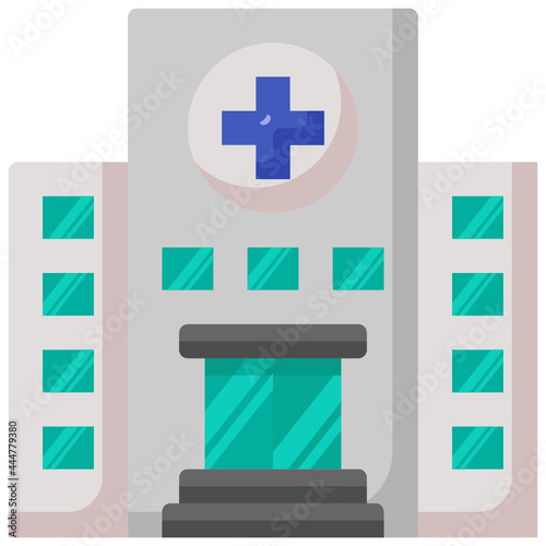 hospital flat icon