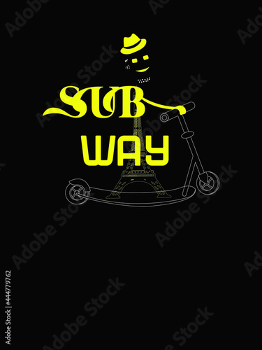 sub is best way in this injoy time . subway tshirt design.