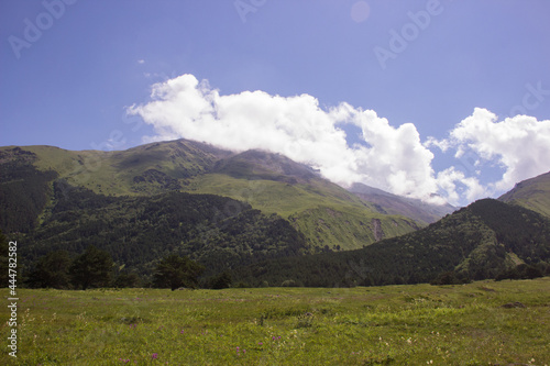 mountain landscape with clouds