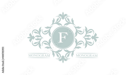 Luxury logo template in vector for restaurant, royalty, boutique, cafe, hotel, heraldry, jewelry, fashion with exquisite letter F.
