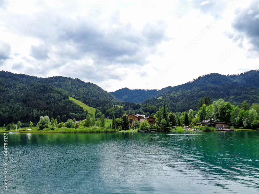 view to a wondeful lake in austria