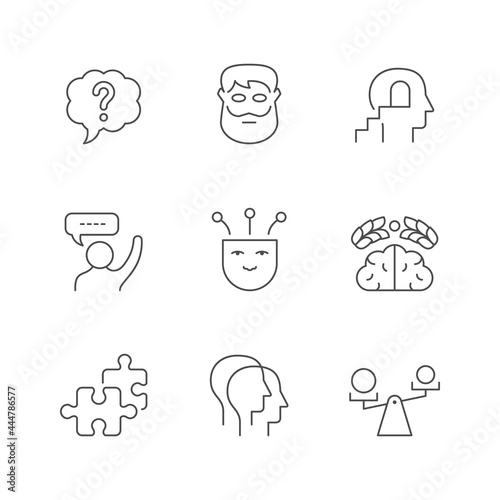 Set line icons of philosophy