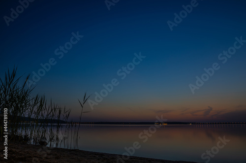 Senezh Lake after sunset. Moscow oblast