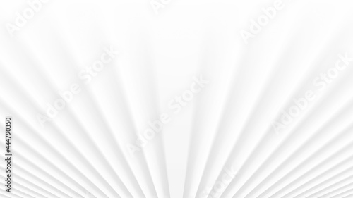 3D Perspective Lines Minimalist Blurred White Abstract Background. Futuristic Technology Wide Wallpaper