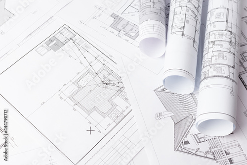 Designing private homes, place under text. Copy space