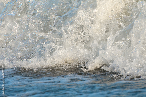 Fototapeta Naklejka Na Ścianę i Meble -  Background from splashing water and sea foam.