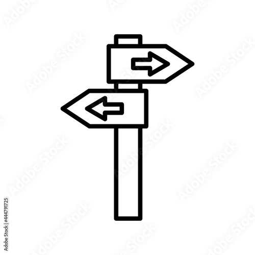 Directions Linear Vector Icon Design
