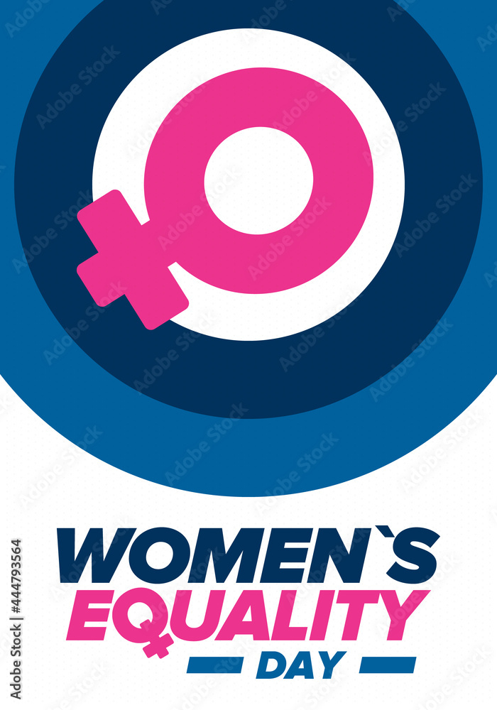 Women's Equality Day in United States. Female holiday, celebrated annually in August 26. Women right history month. Feminism concept. Poster, greeting card, banner and background. Vector illustration Women's Equality Day in United States. Female holiday, celebrated annually in August 26. Women right history month. Feminism concept. Poster, greeting card, banner and background. Vector illustration