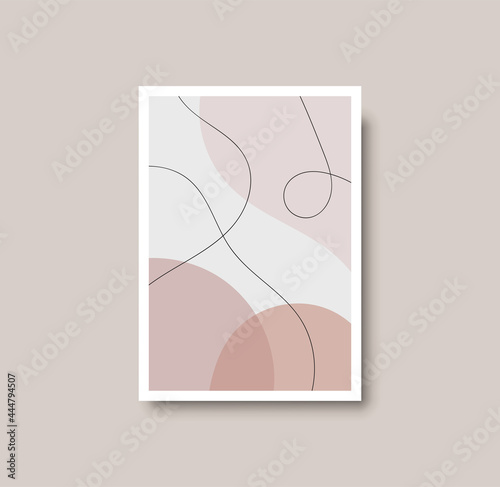 Abstract creative minimalist artistic geometric composition ideal for wall decoration, as postcard or brochure design, vector illustration. Geometric wall art print and decoration