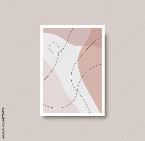 Abstract creative minimalist artistic geometric composition ideal for wall decoration, as postcard or brochure design, vector illustration. Geometric wall art print and decoration
