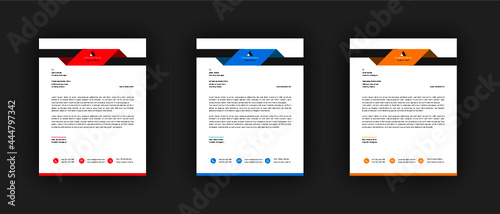 Modern And Clean Letterhead Design Template Business Style Professional Template Design Creative Business Letterhead Design Template for your business, with color variation  © Kamal Hosen