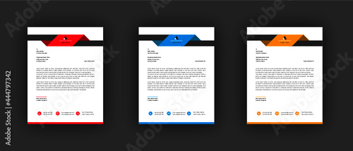Modern And Clean Letterhead Design Template Business Style Professional Template Design Creative Business Letterhead Design Template for your business, with color variation 