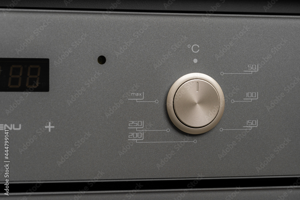 Modern oven mode control button close up Modern oven mode control button close up