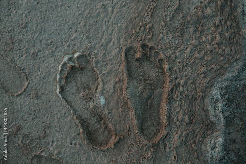 footprint on sand