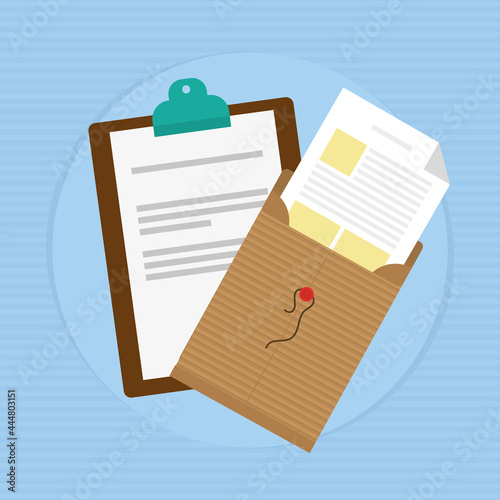 clipboard and folder