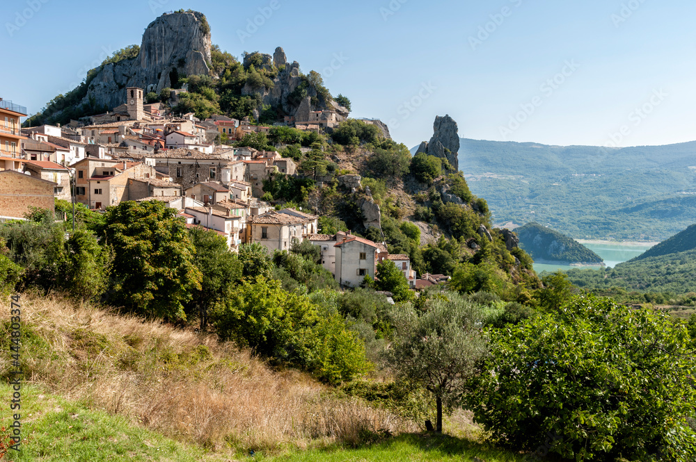 beautiful scenery of the Italian village of Pennadomo in Abruzzo. 
