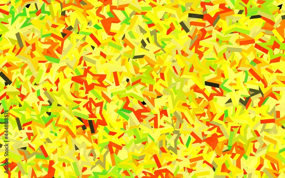 Dark Red, Yellow vector backdrop with small and big stars. Dark Red, Yellow vector backdrop with small and big stars.