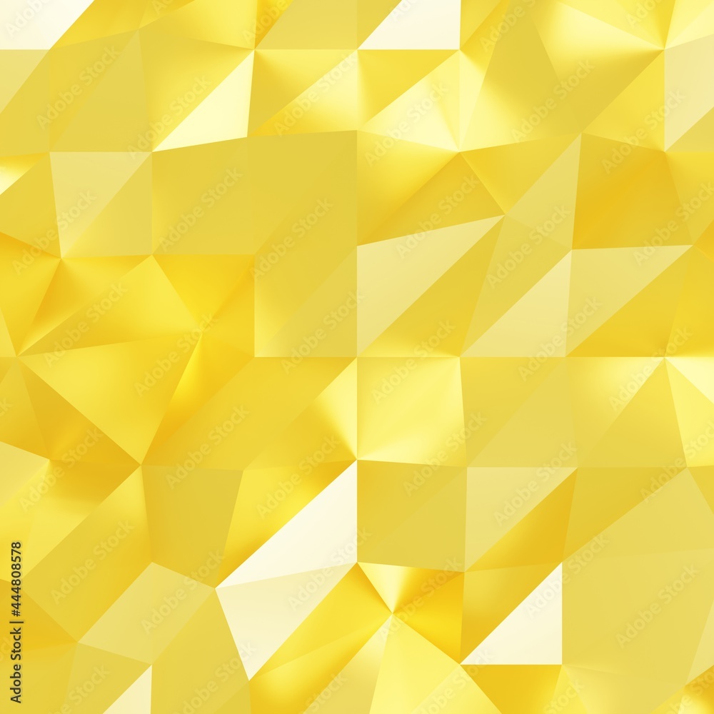 Gold polygon background 3d rendering, 3d illustration. Abstract triangle background. Gold background. Abstract Gold polygon wallpaper. Abstract gold Backdrop. Polygon golden backdrop.